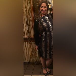 Eloquii EUC Vertical Stripe Column Dress